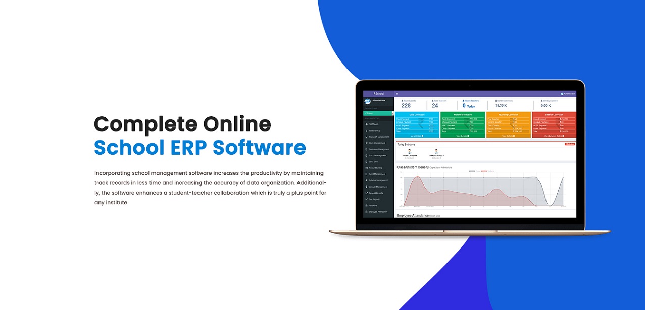 complete online school ERP Software